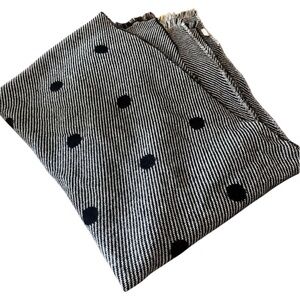 Black and White Polka Dot Scarf/Shaw Neutral Scarf winter Scarf